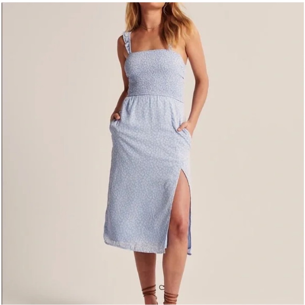 A&F Blue Smock Dress with Slit